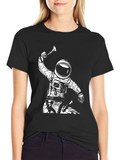 Astronaut Axe Black T-Shirt