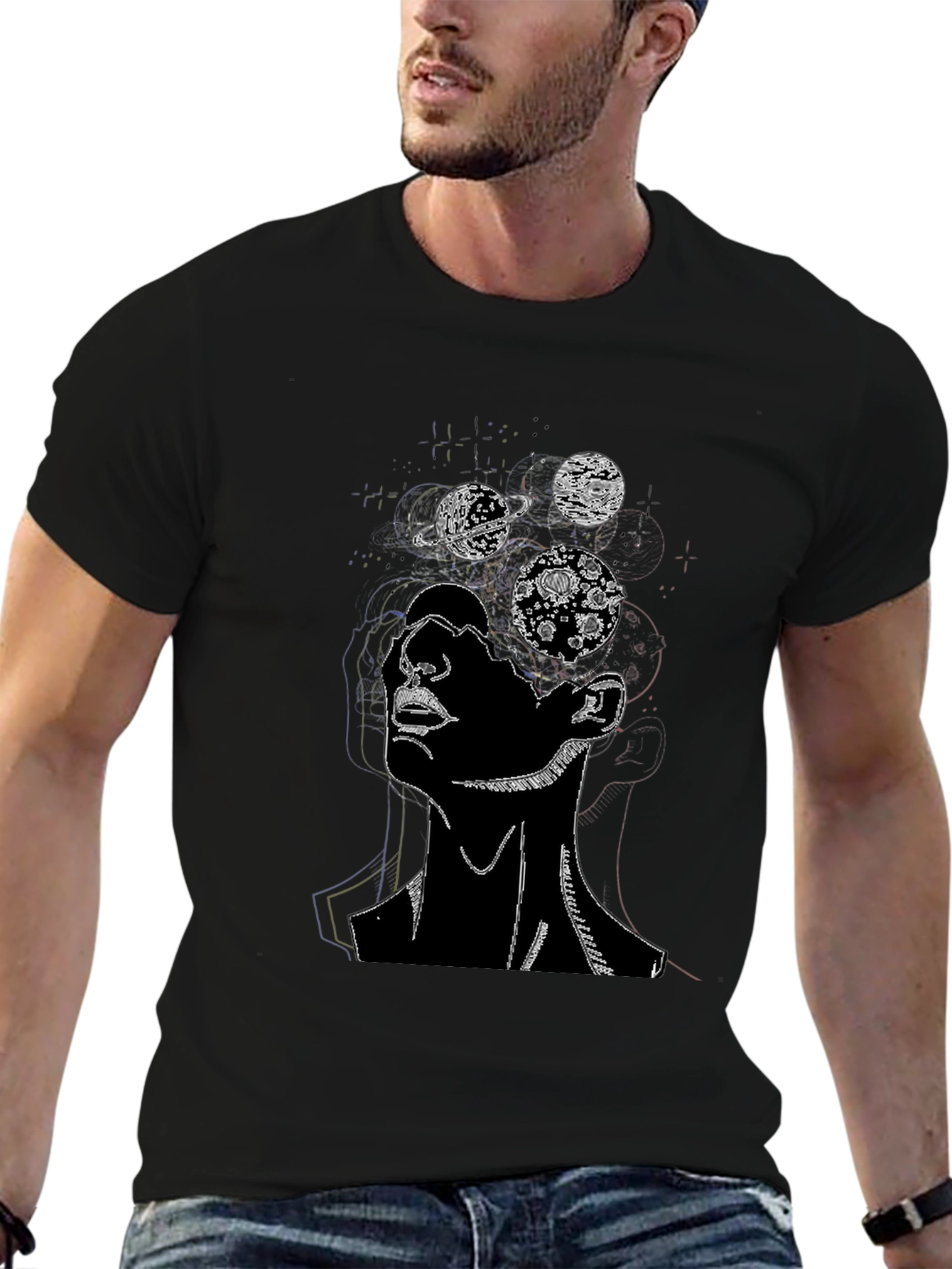 Cosmic Mind T-Shirt - Black Graphic Tee