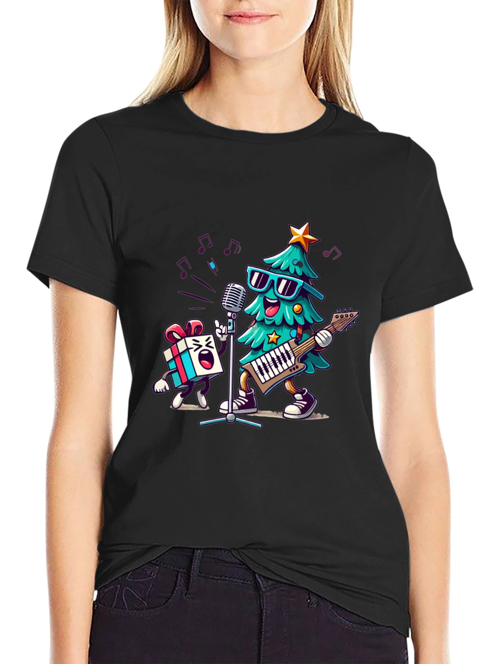 Rockin Christmas Tree Band T-Shirt