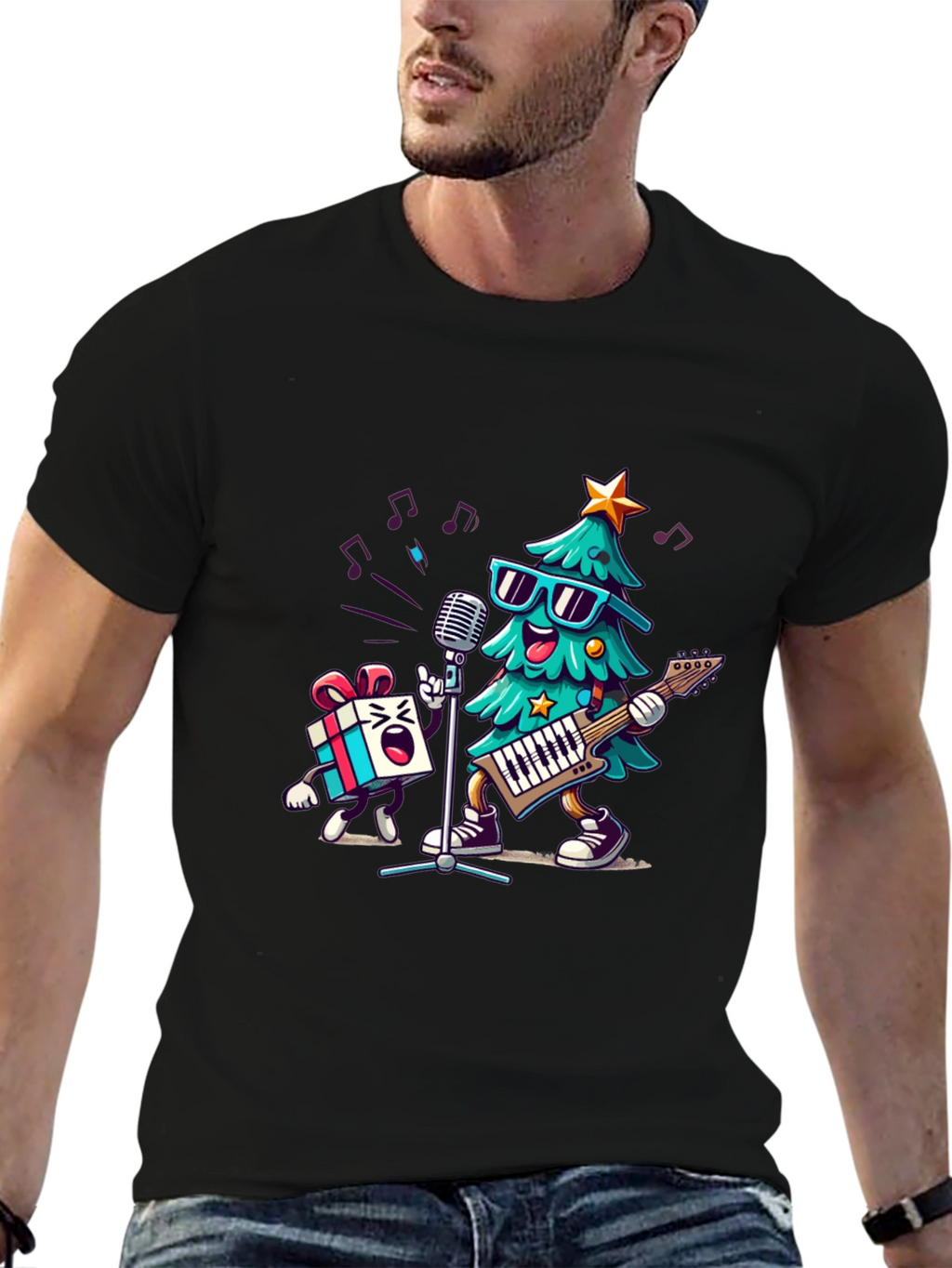 Rockin Christmas Tree Band T-Shirt