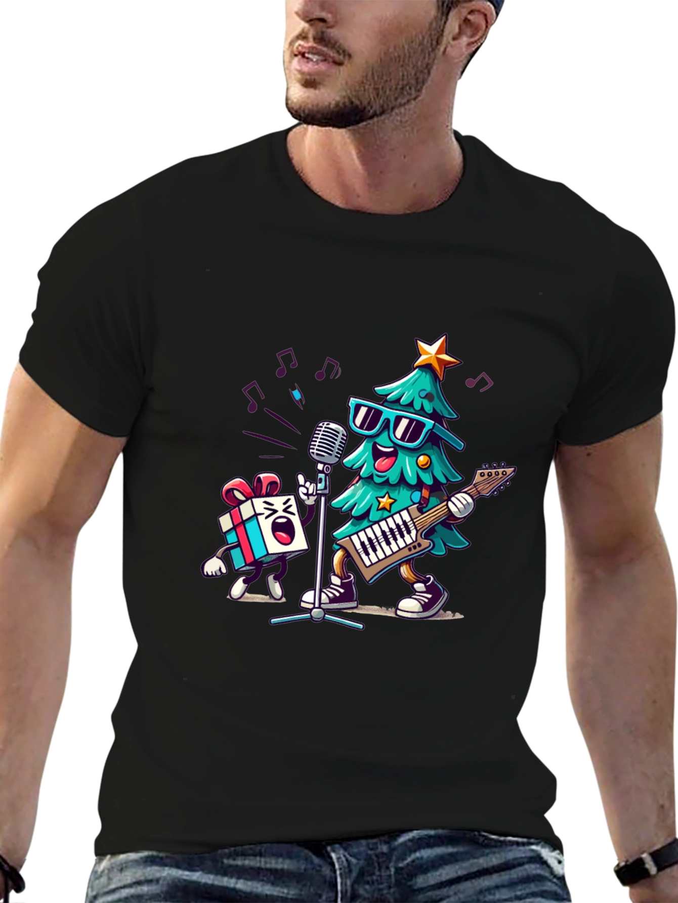 Rockin Christmas Tree Band T-Shirt