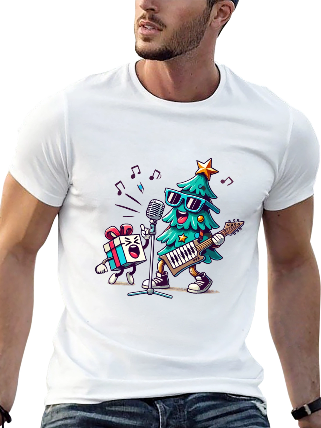 Rockin Christmas Tree Band T-Shirt