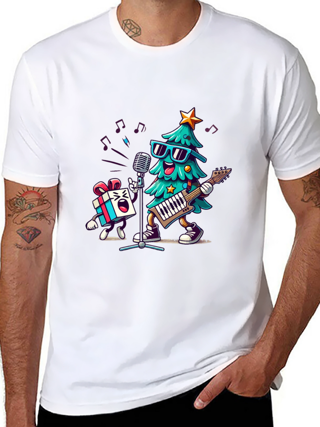 Rockin Christmas Tree Band T-Shirt