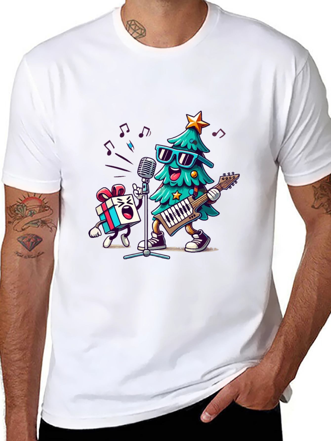 Rockin Christmas Tree Band T-Shirt