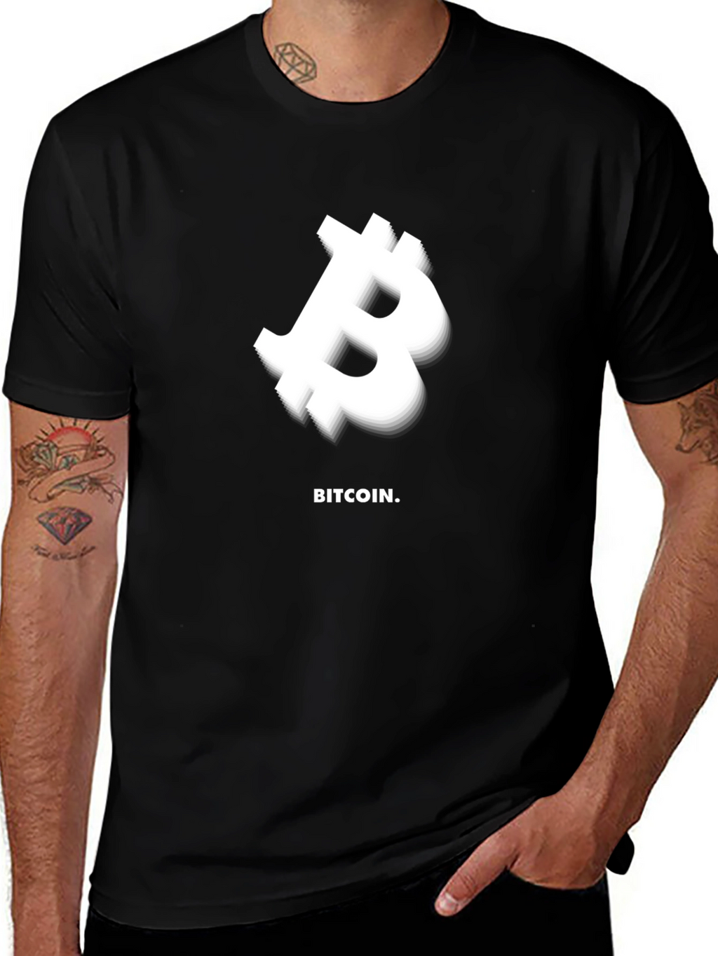 Bitcoin Graphic Tee - Black Crypto Shirt
