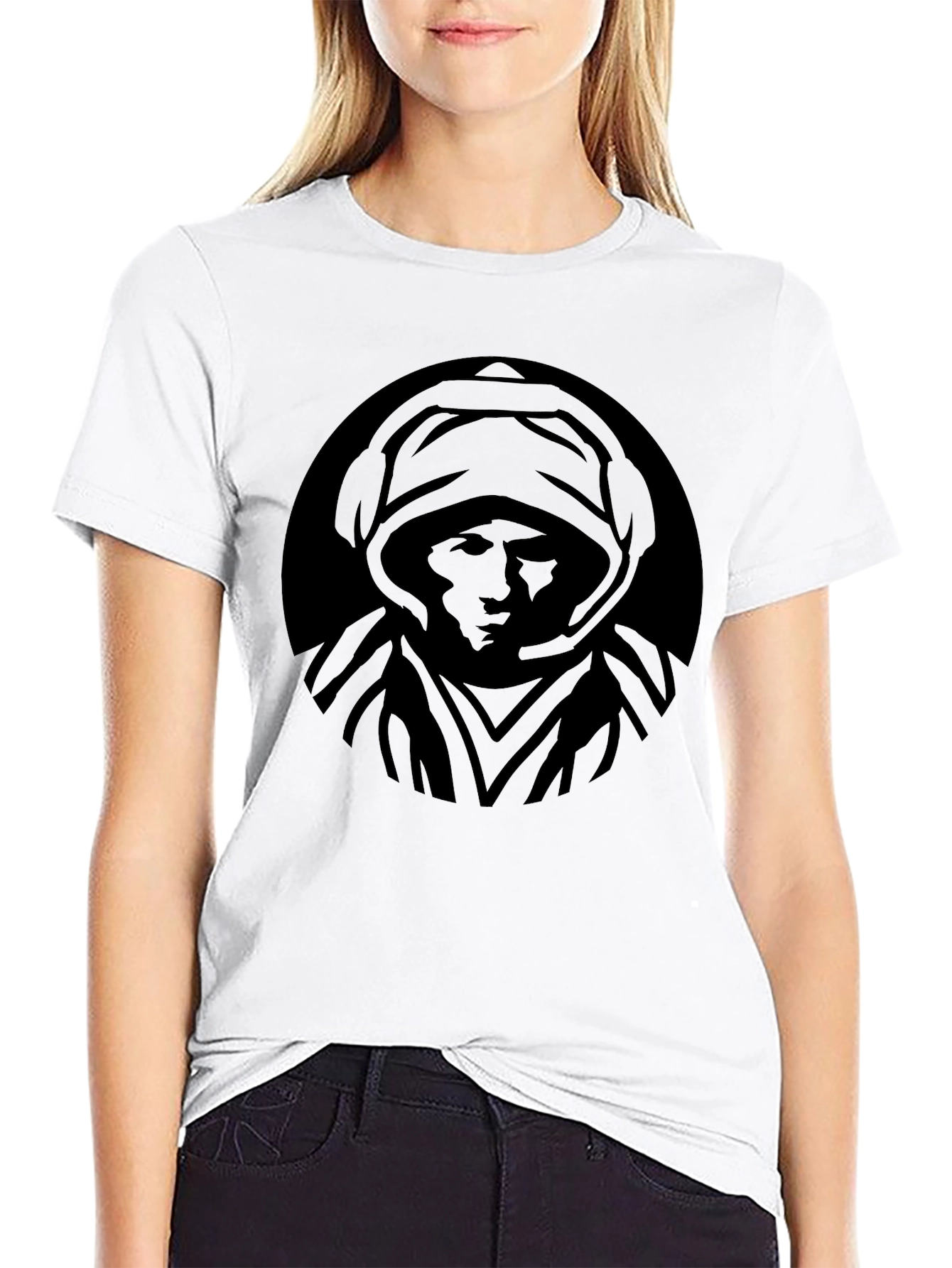 Mystic Hooded Figure Graphic T-Shirt