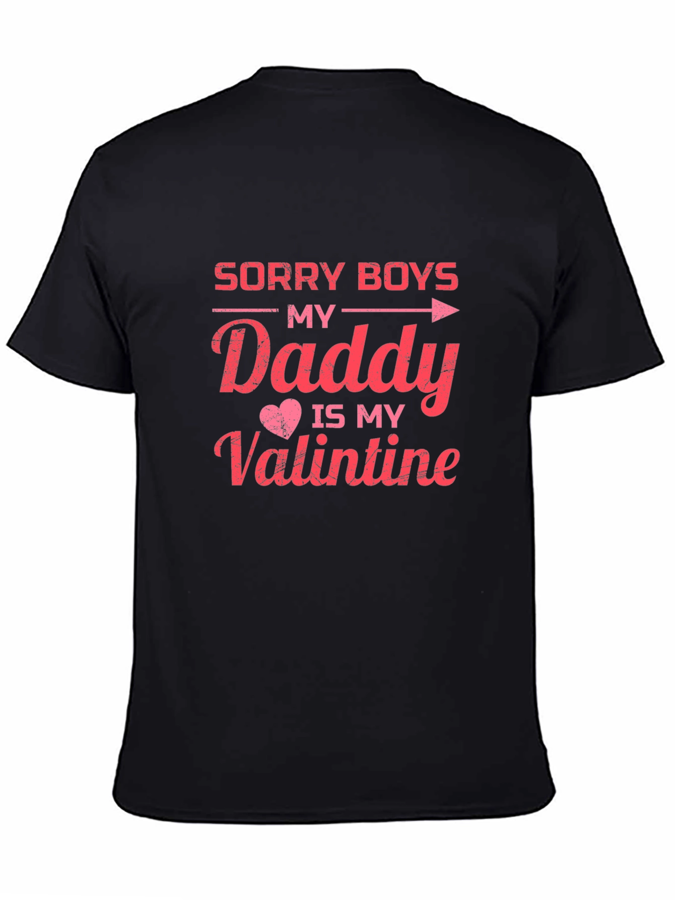 Daddys Valentine Black T-Shirt