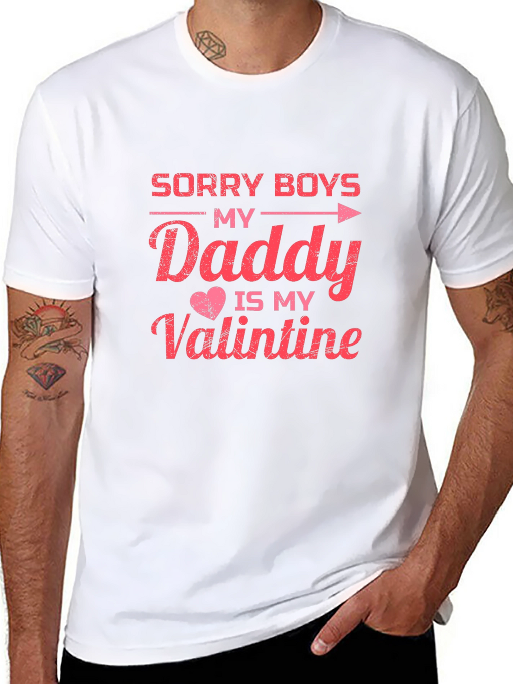 Daddys Valentine Black T-Shirt