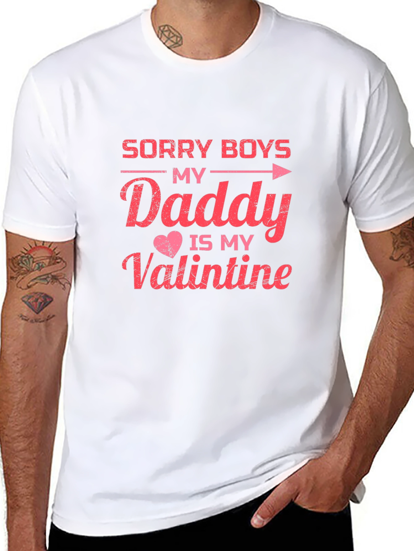 Daddys Valentine Black T-Shirt