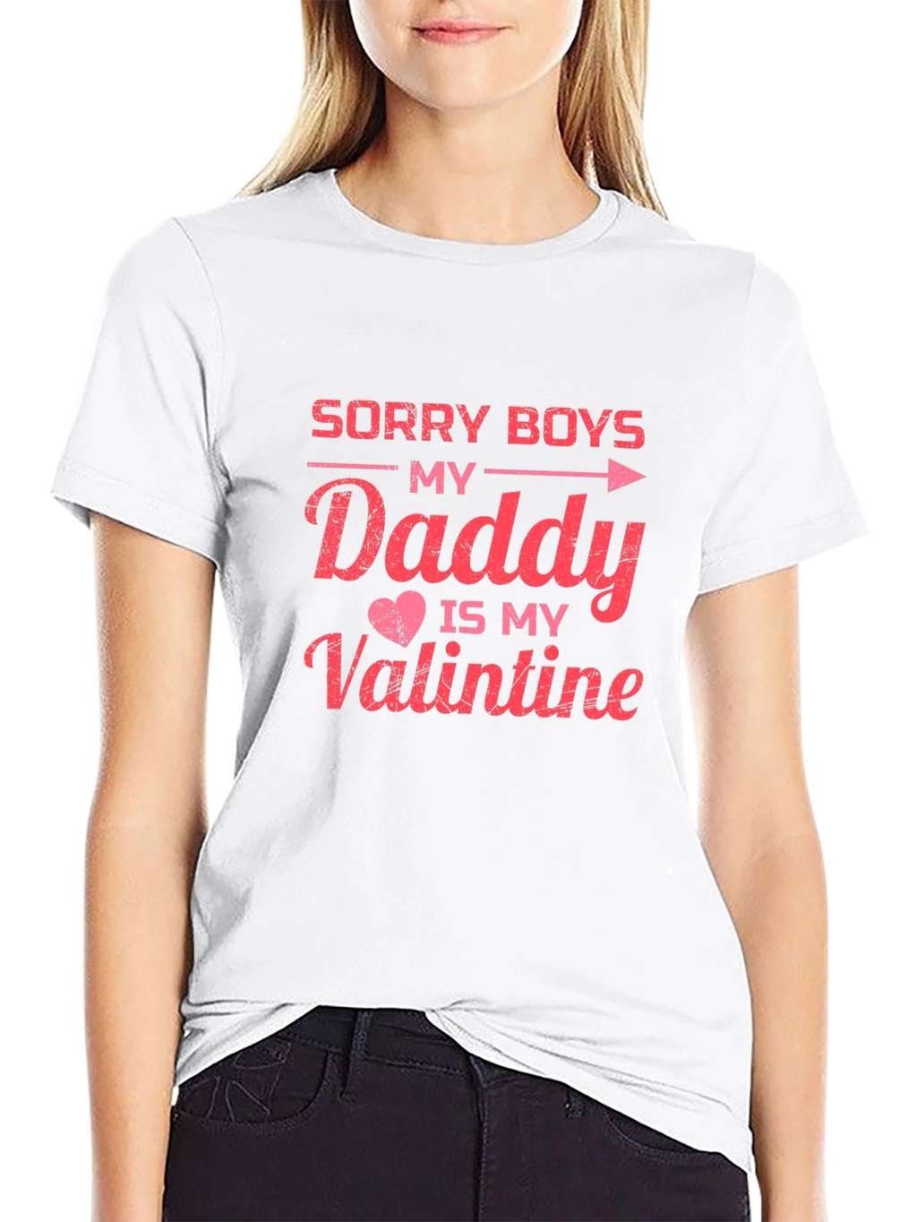 Daddys Valentine Black T-Shirt