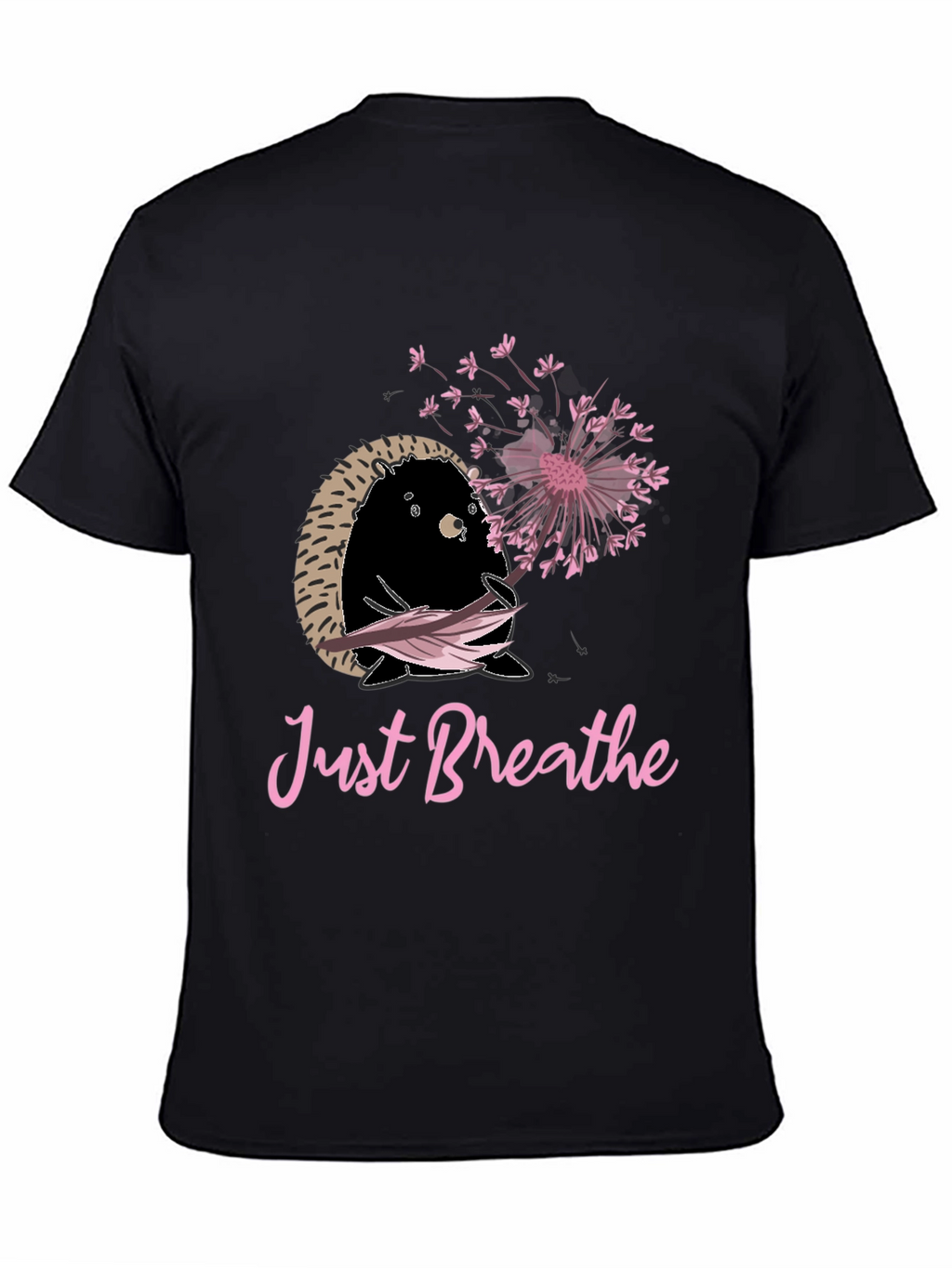 Just Breathe Hedgehog Graphic Tee