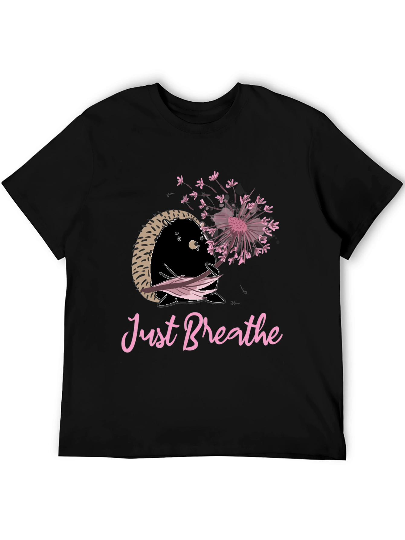 Just Breathe Hedgehog Graphic Tee