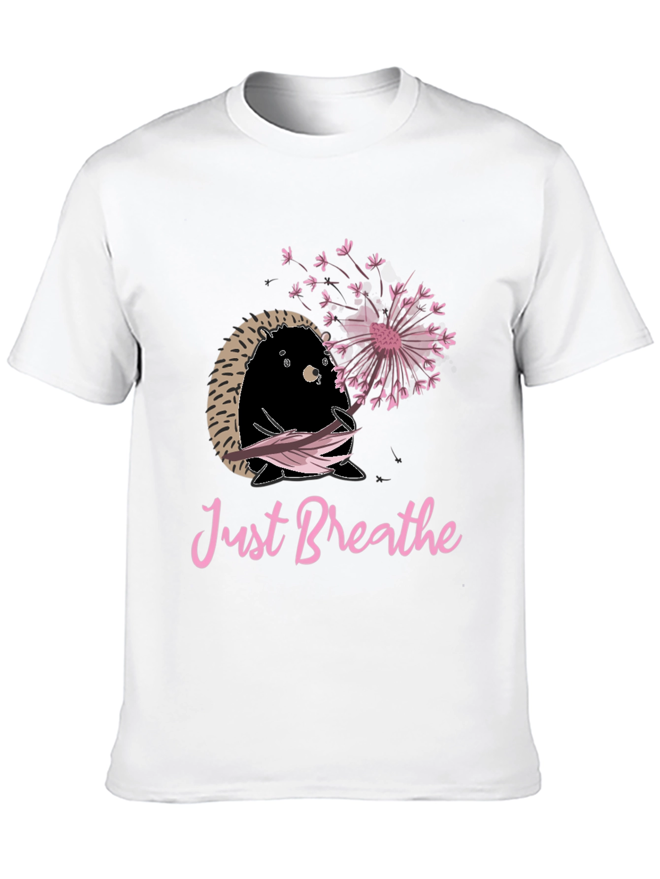 Just Breathe Hedgehog Graphic Tee