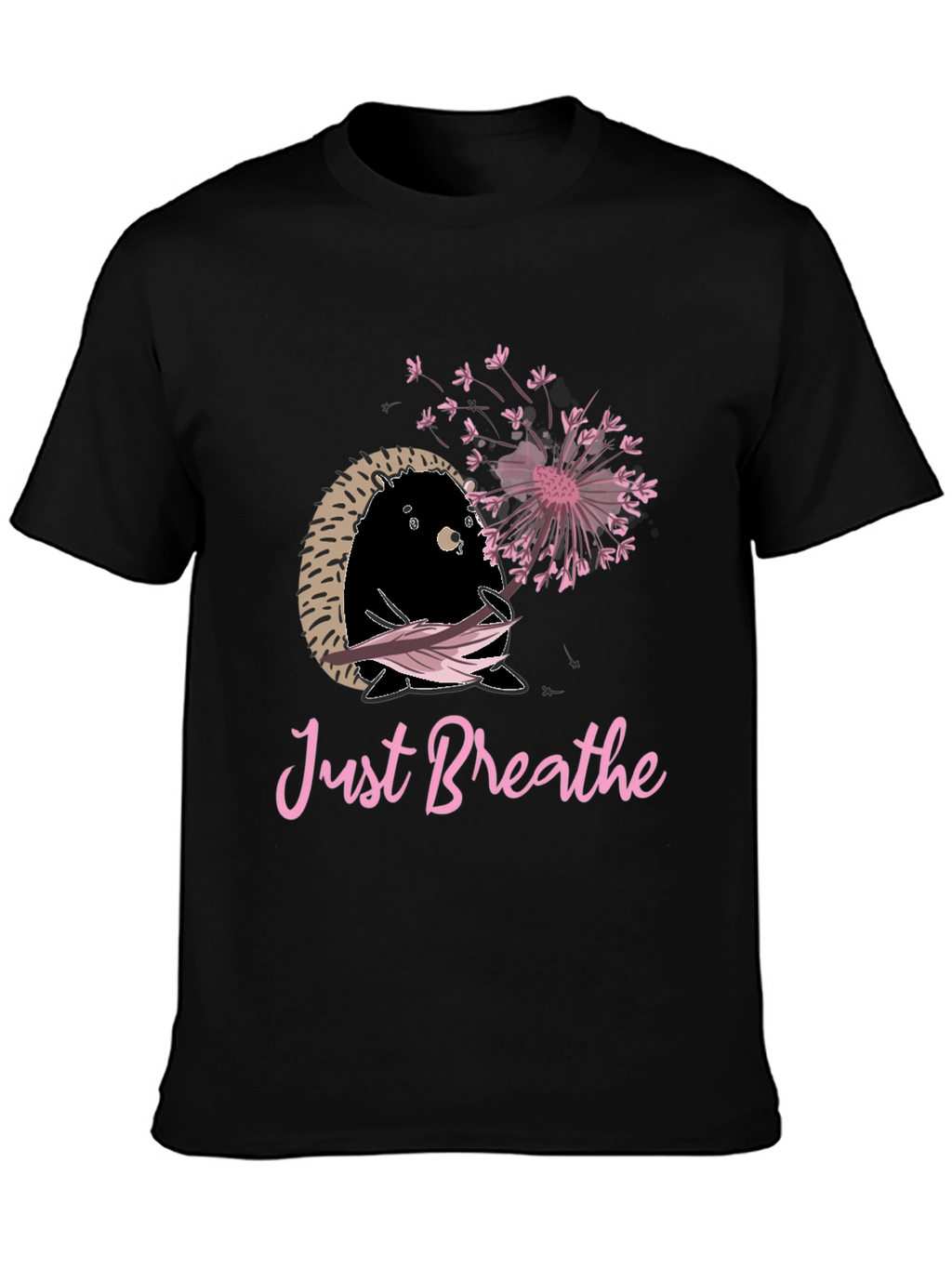 Just Breathe Hedgehog Graphic Tee