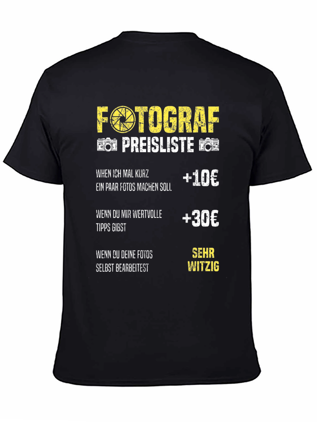 Photographer Pricing T-Shirt