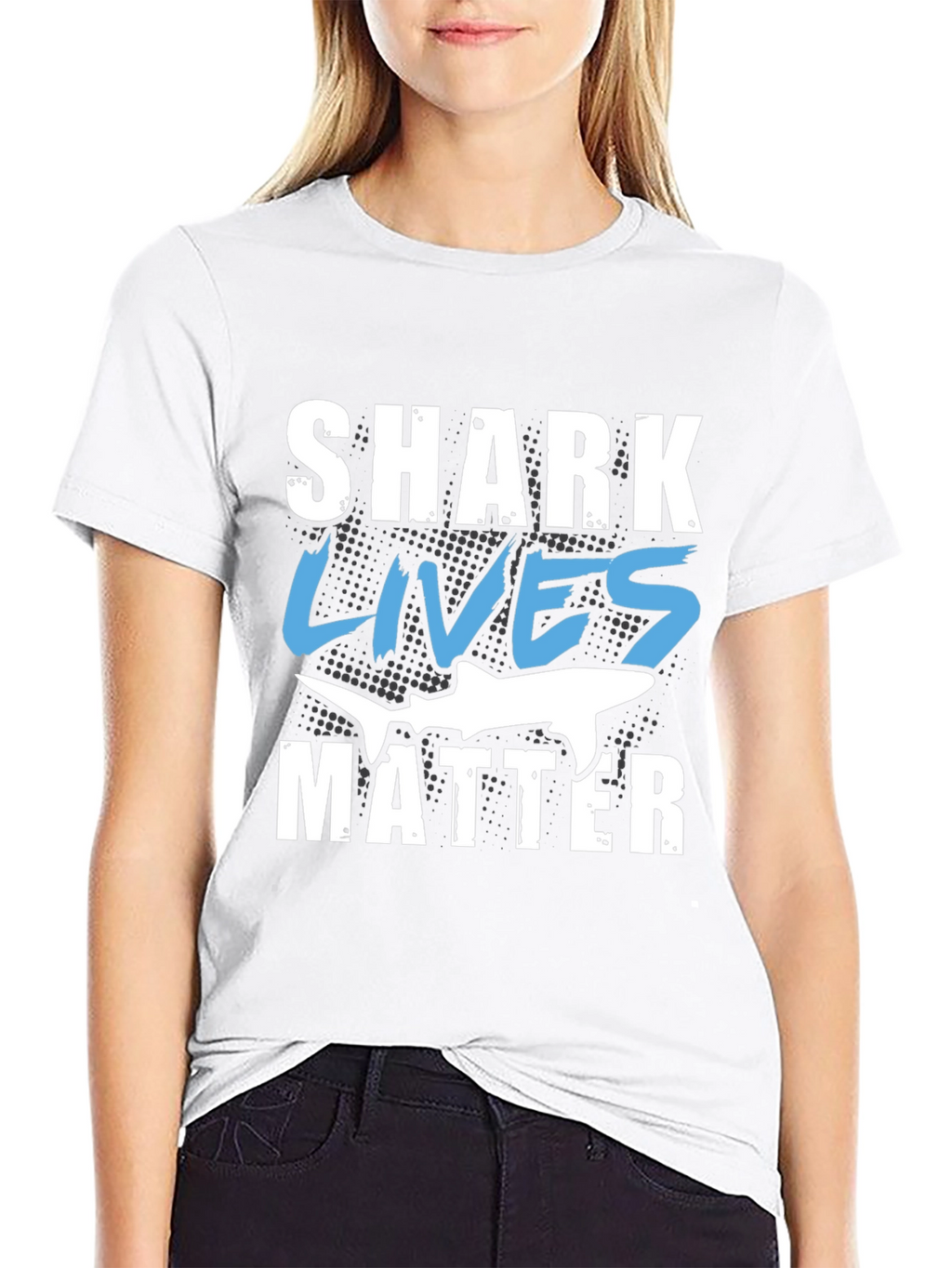 Shark Lives Matter Graphic Black T-Shirt