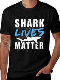 Shark Lives Matter Graphic Black T-Shirt