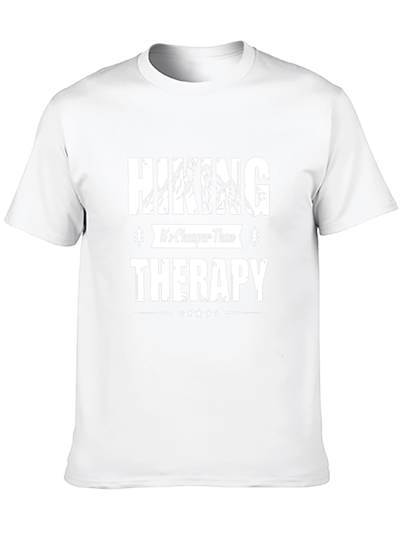 Hiking Cheaper Than Therapy Black Tee