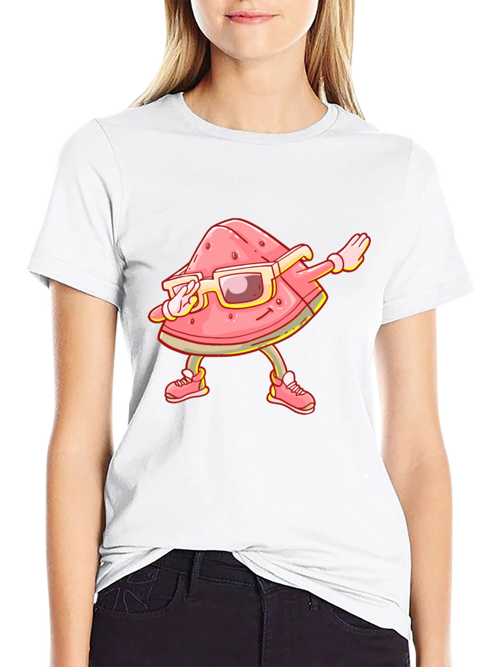 Dabbing Watermelon Graphic T-Shirt
