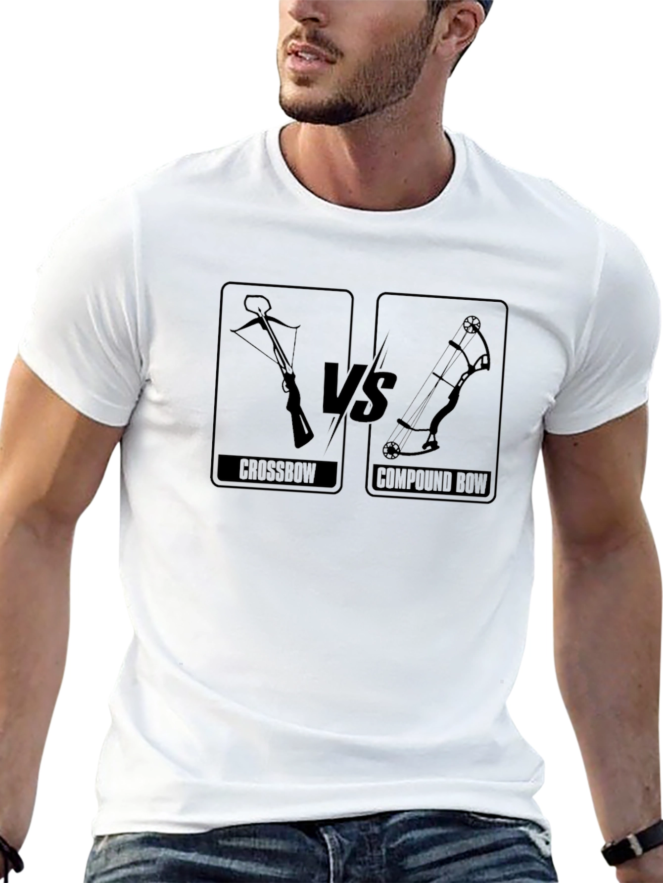Crossbow vs. Compound Bow Graphic T-Shirt