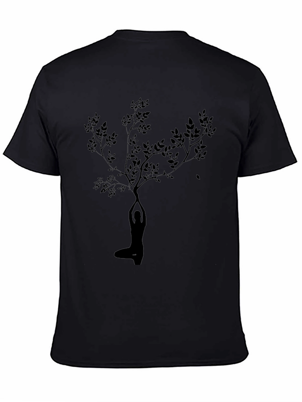Yoga Tree Silhouette Black Graphic Tee