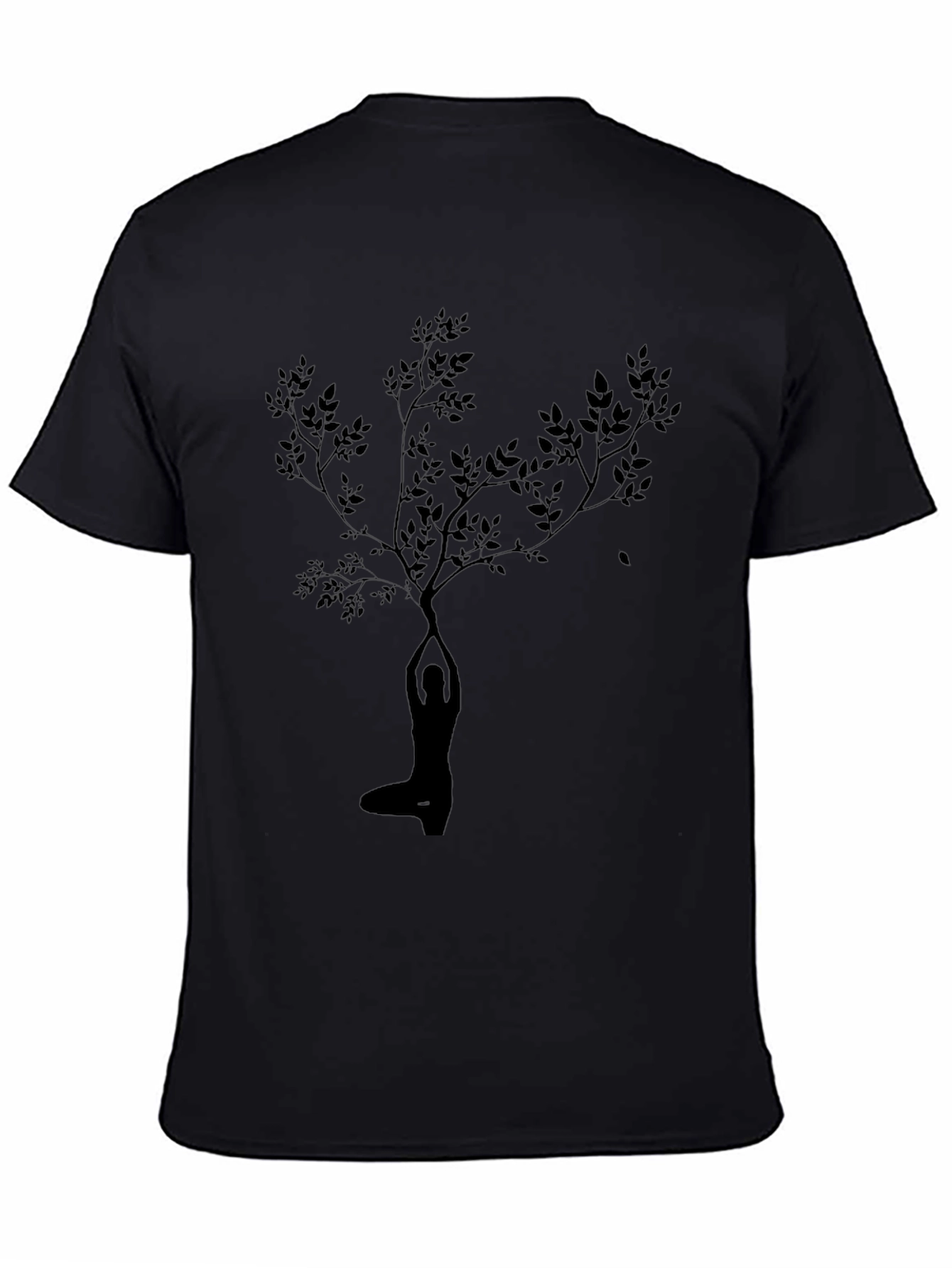 Yoga Tree Silhouette Black Graphic Tee