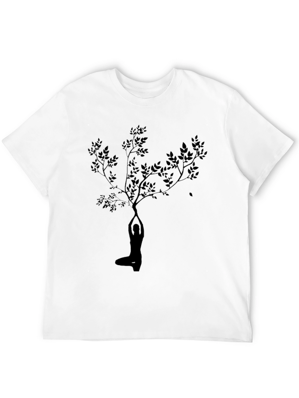 Yoga Tree Silhouette Black Graphic Tee