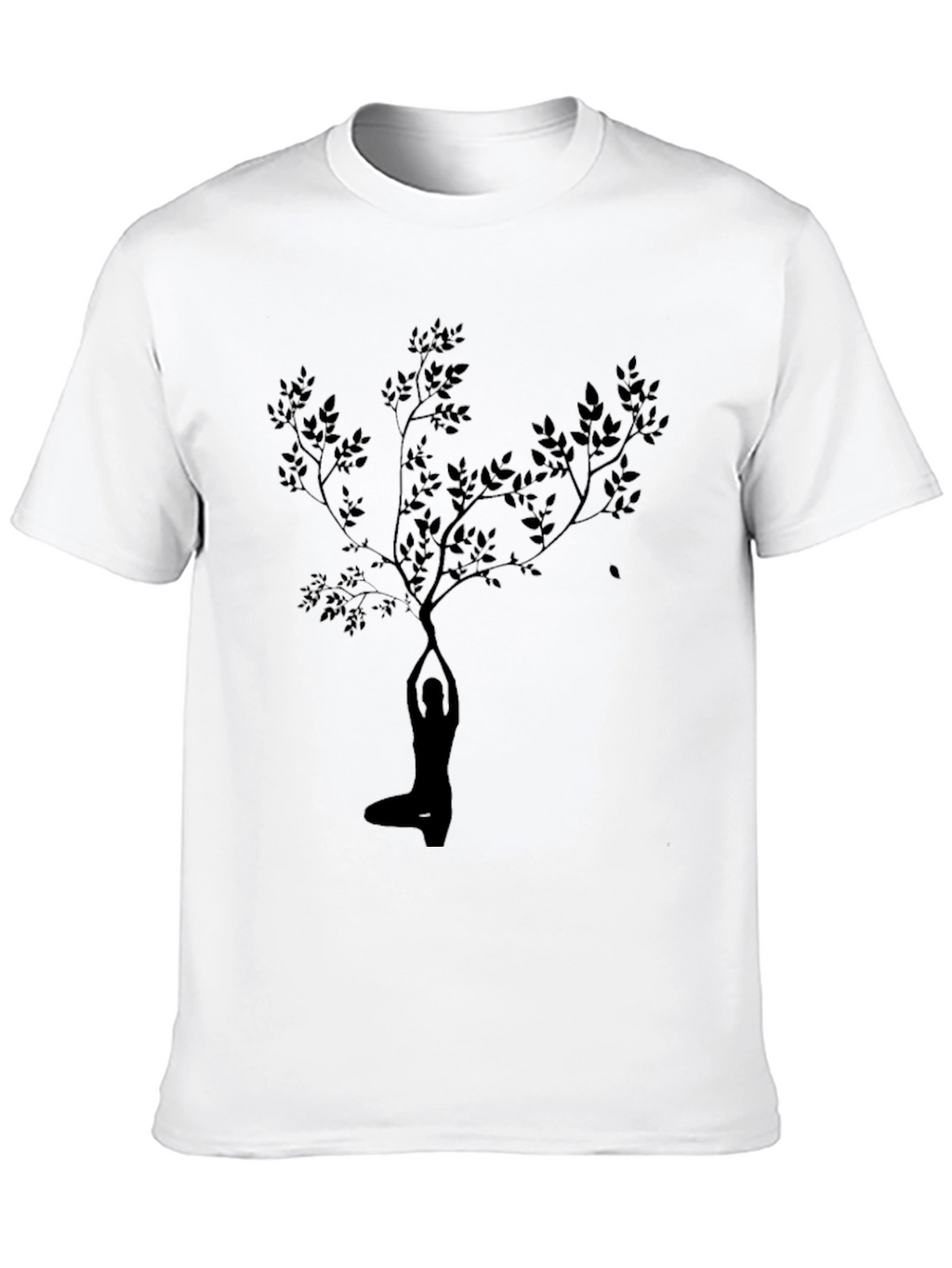Yoga Tree Silhouette Black Graphic Tee