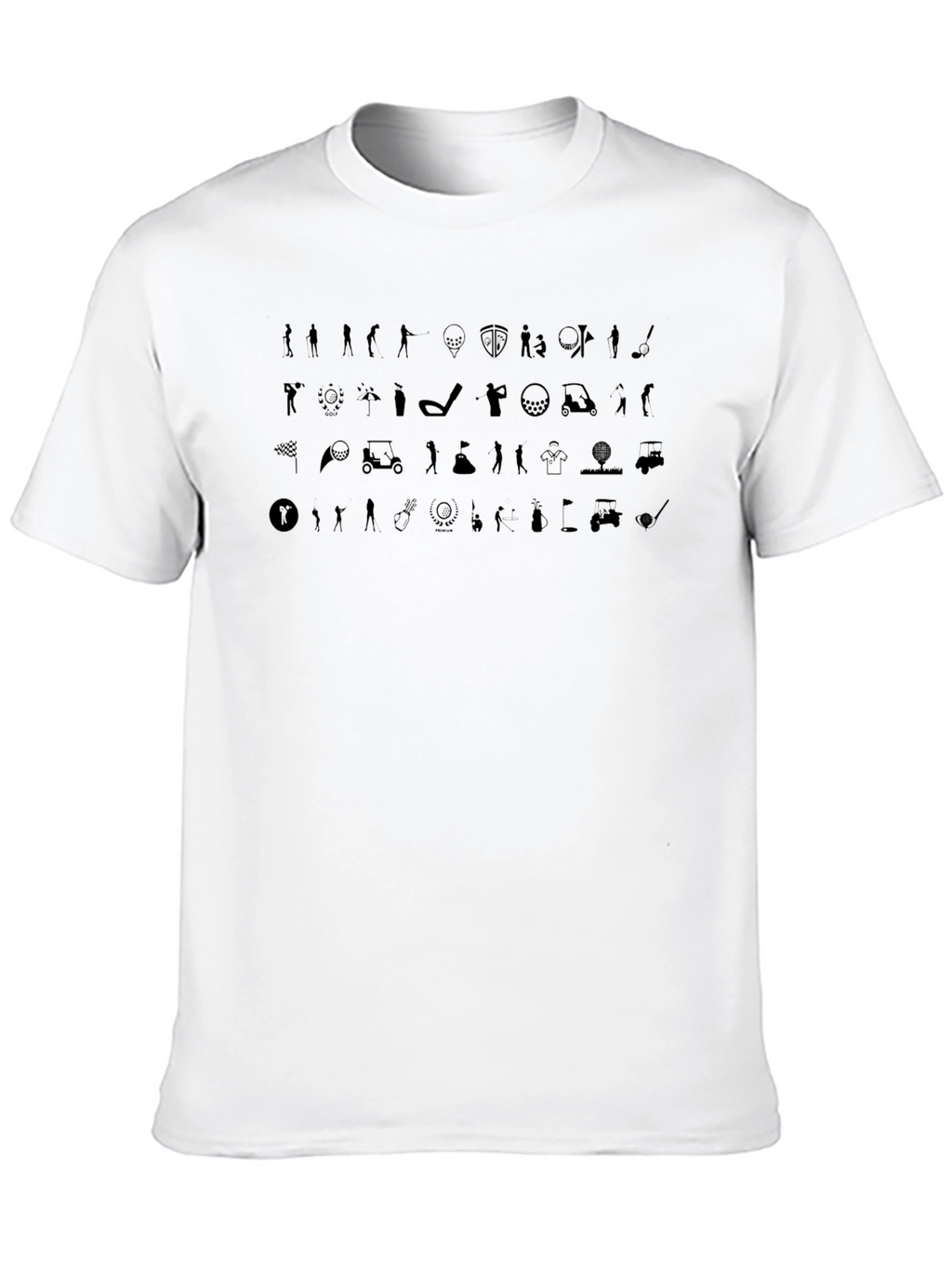 Golf Icons Graphic Print T-Shirt
