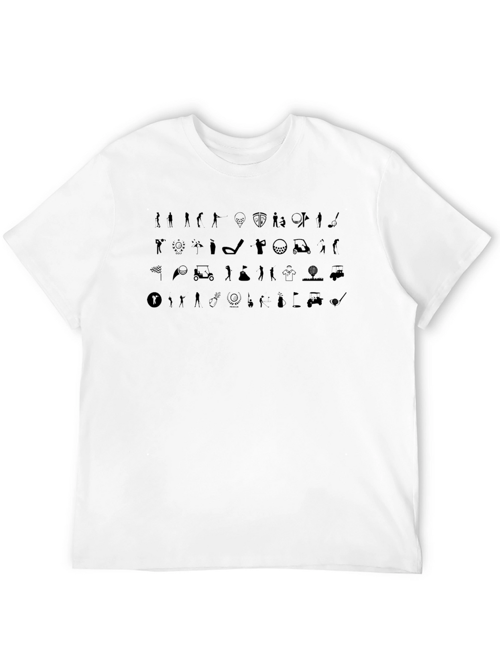 Golf Icons Graphic Print T-Shirt