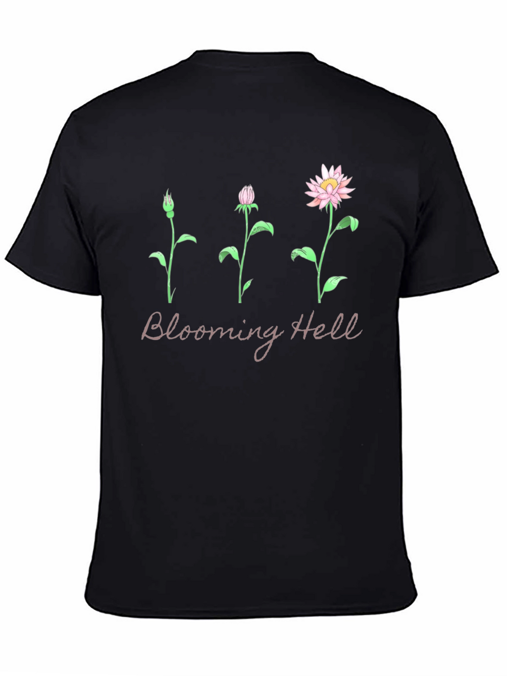 Blooming Hell Graphic T-Shirt - Black