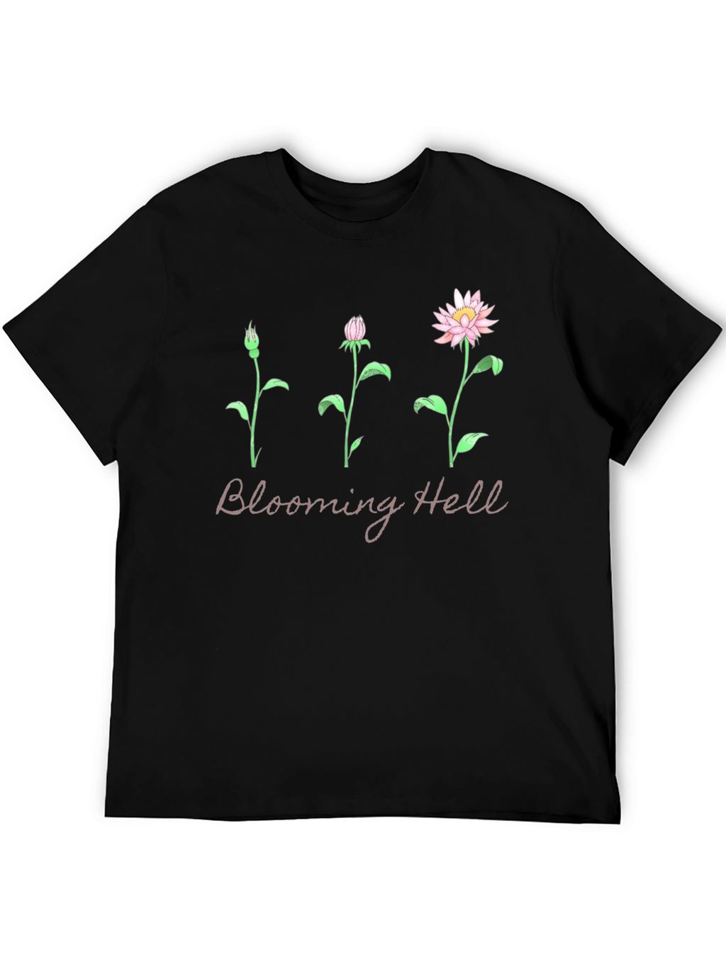 Blooming Hell Graphic T-Shirt - Black