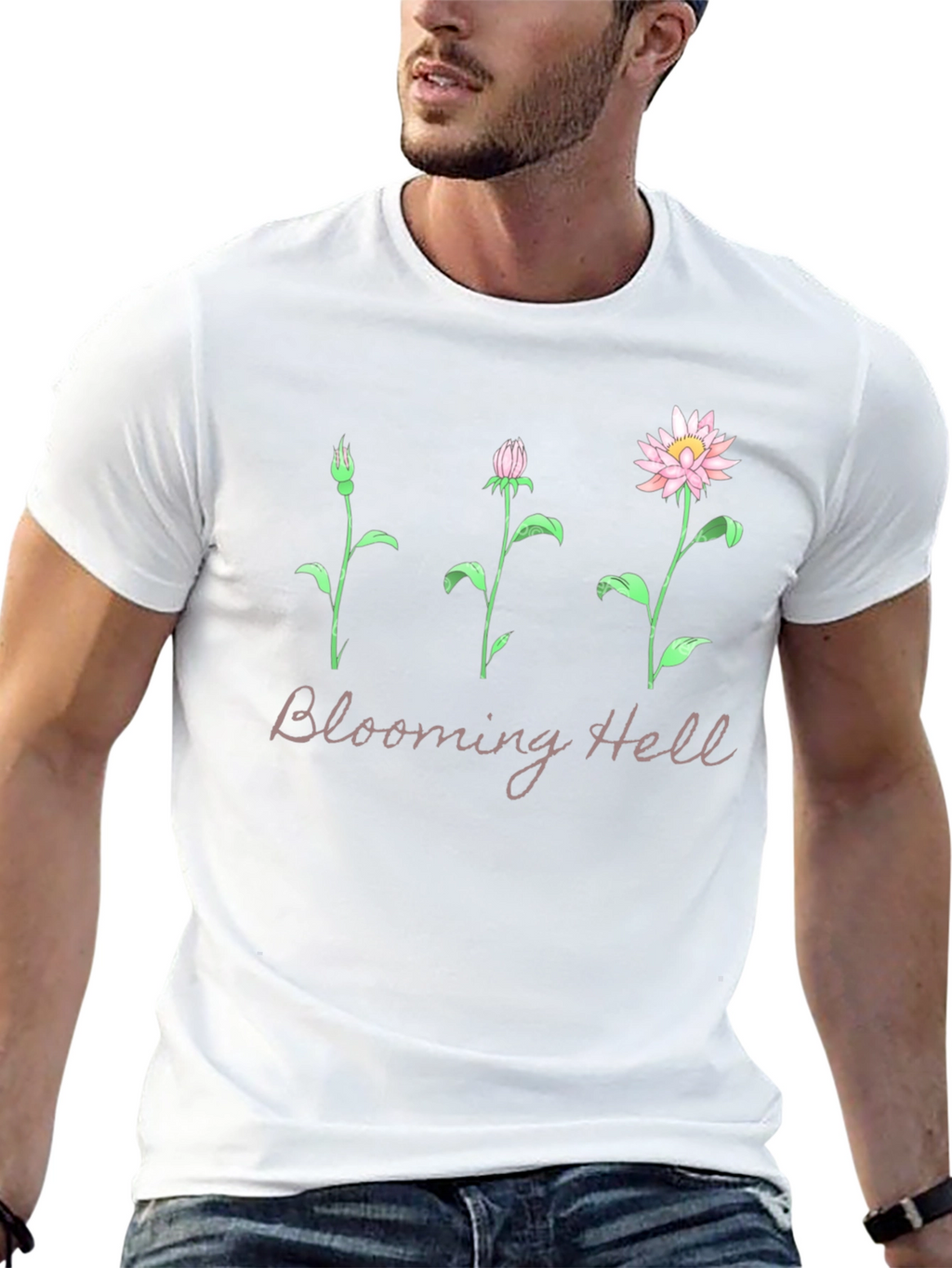 Blooming Hell Graphic T-Shirt - Black