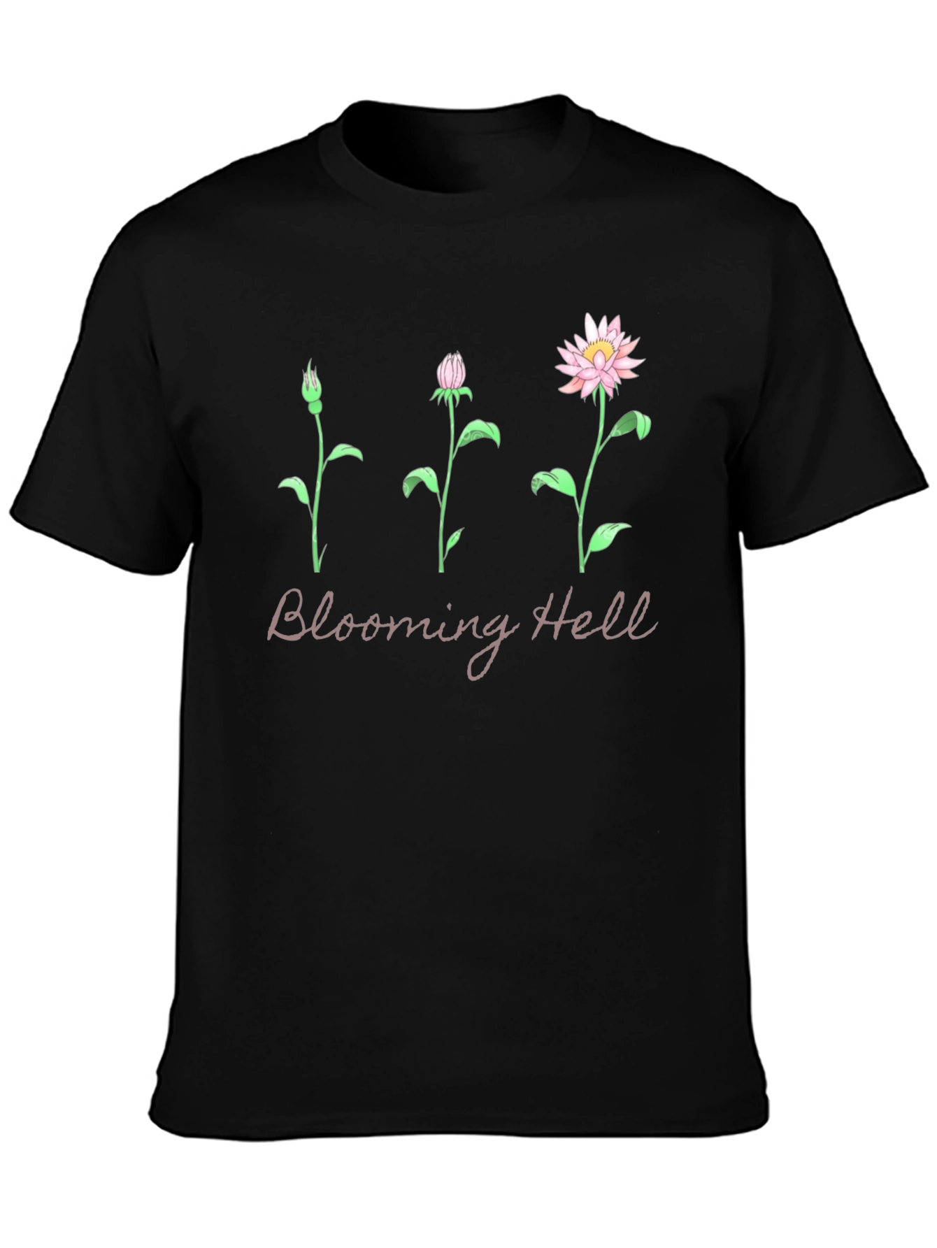 Blooming Hell Graphic T-Shirt - Black