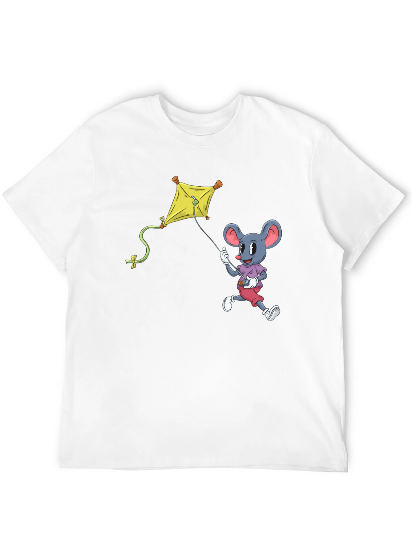 Mouse Kite T-Shirt - Cartoon Graphic Tee