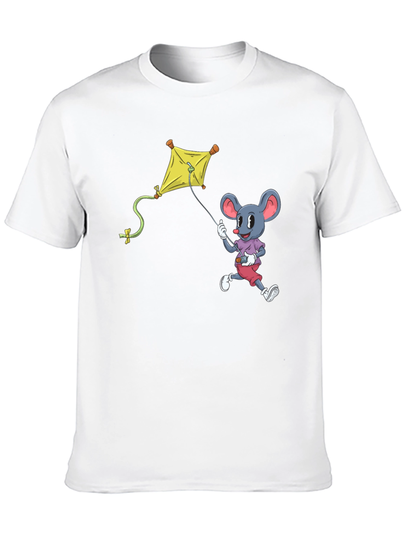 Mouse Kite T-Shirt - Cartoon Graphic Tee