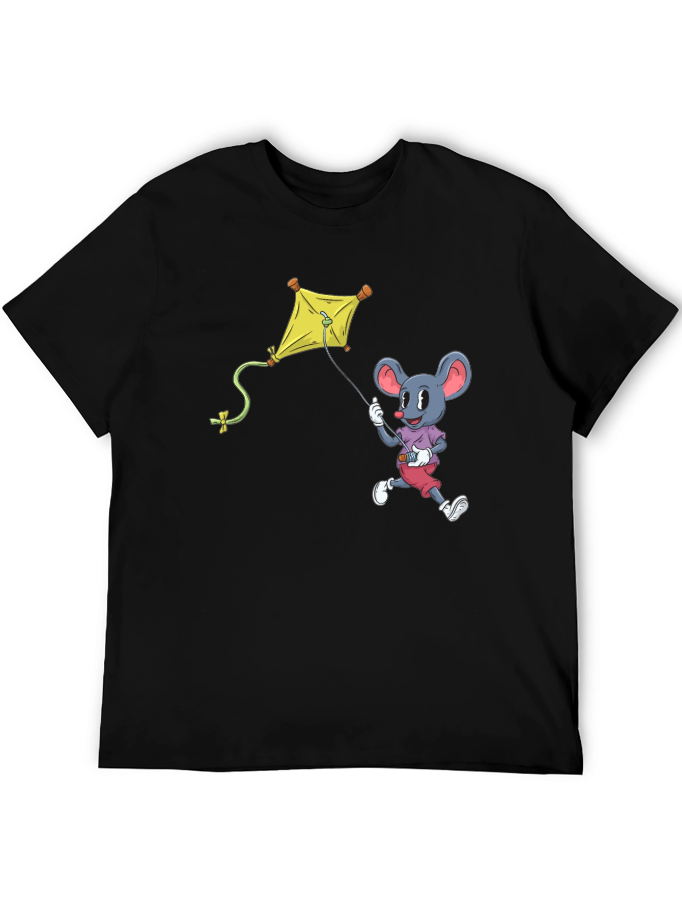 Mouse Kite T-Shirt - Cartoon Graphic Tee