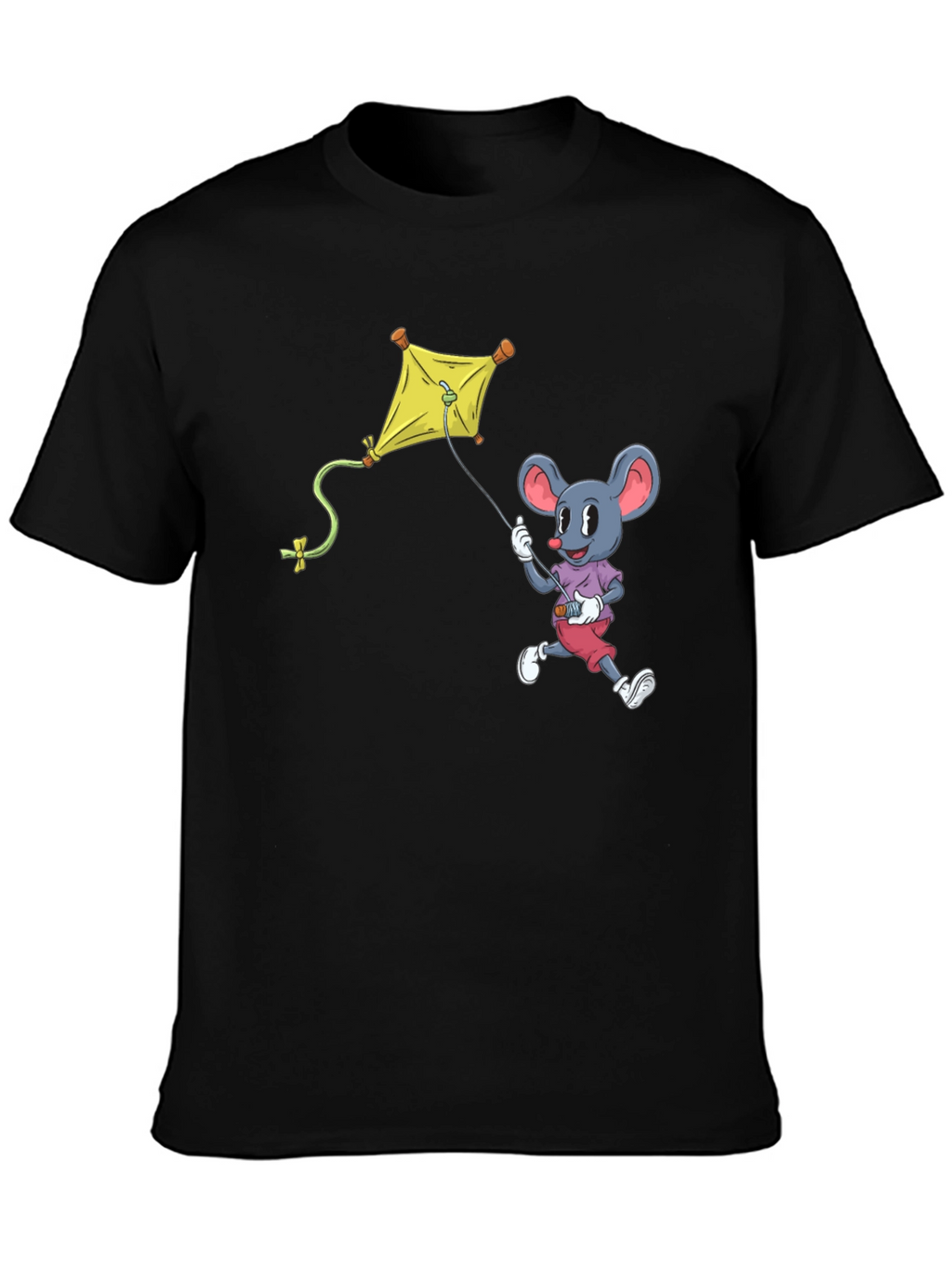 Mouse Kite T-Shirt - Cartoon Graphic Tee