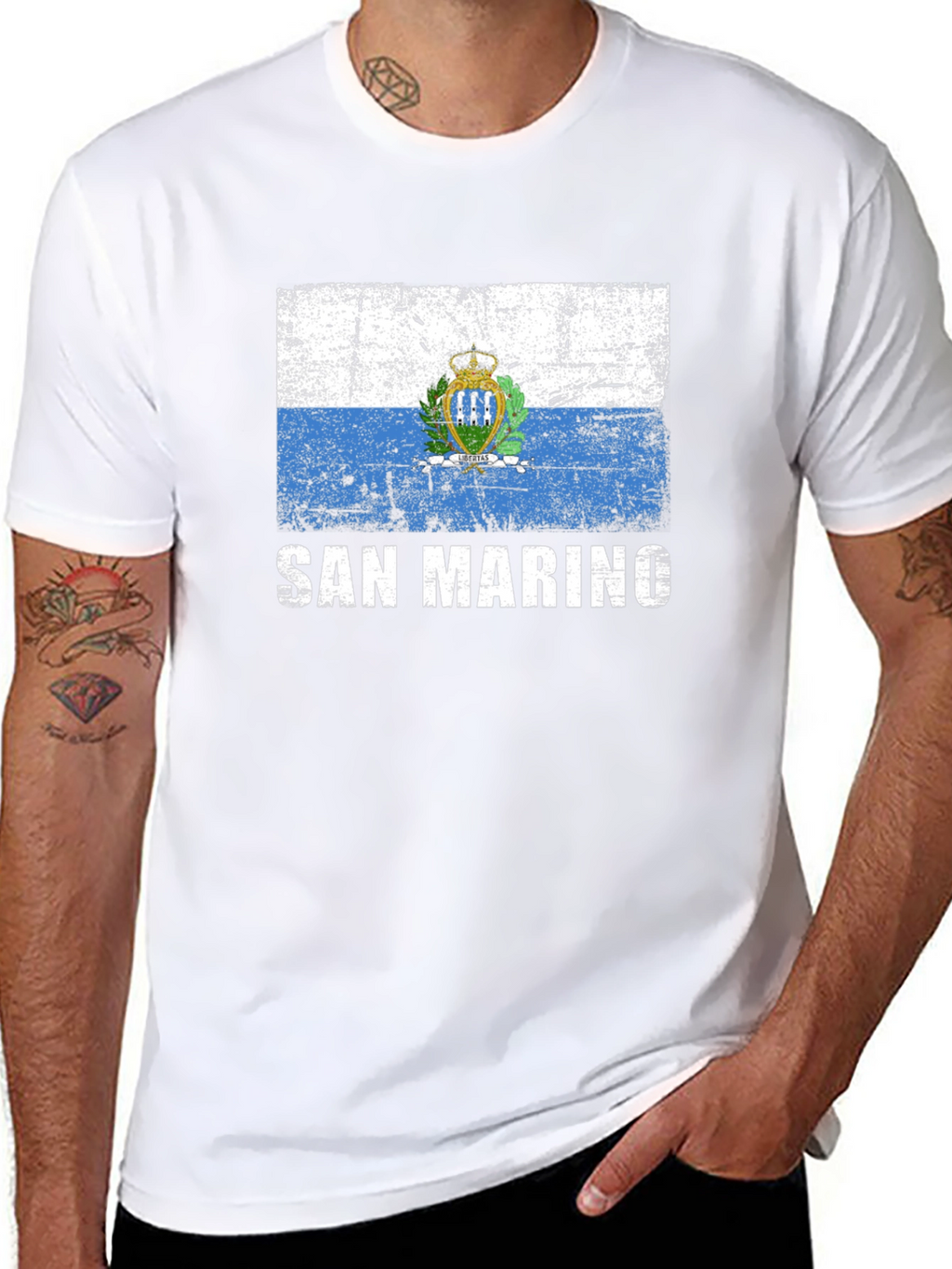 San Marino Flag Graphic T-Shirt