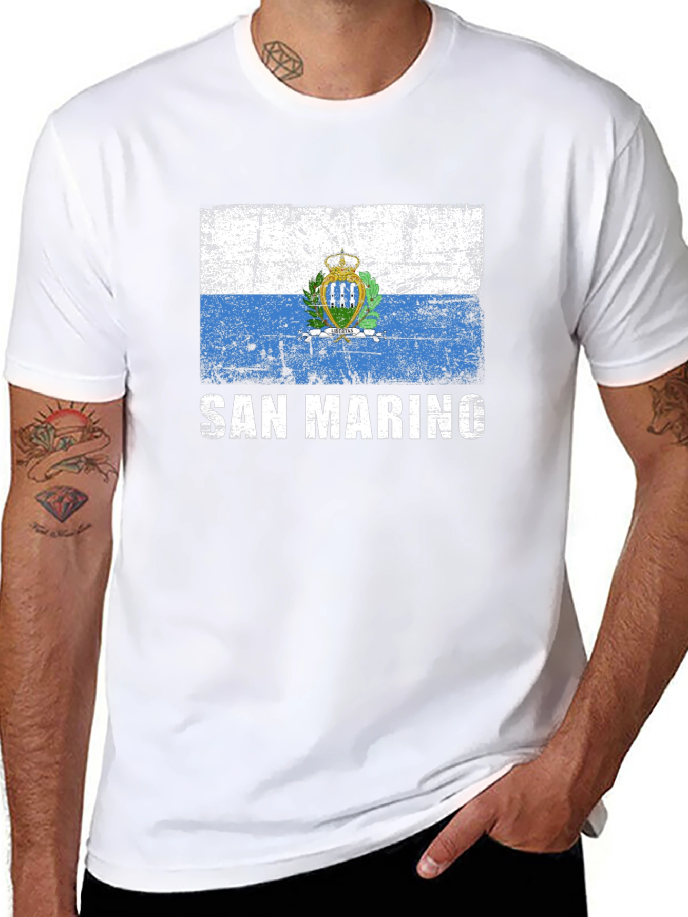 San Marino Flag Graphic T-Shirt