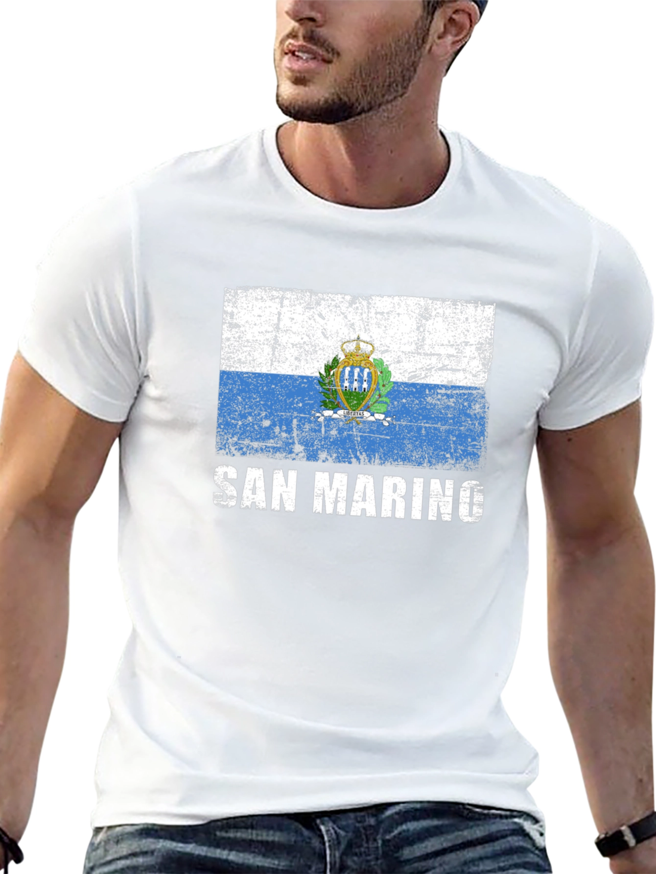 San Marino Flag Graphic T-Shirt