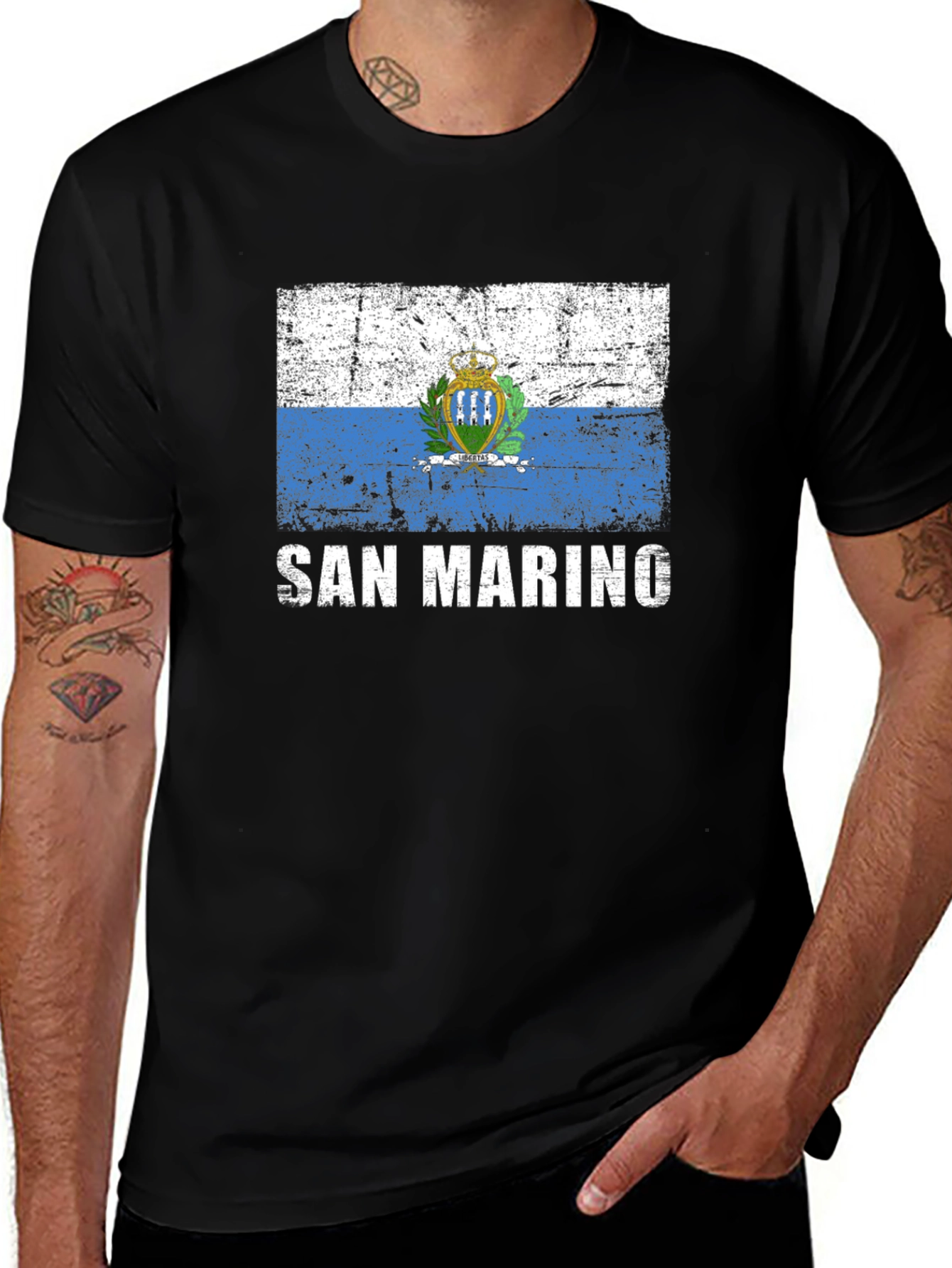San Marino Flag Graphic T-Shirt