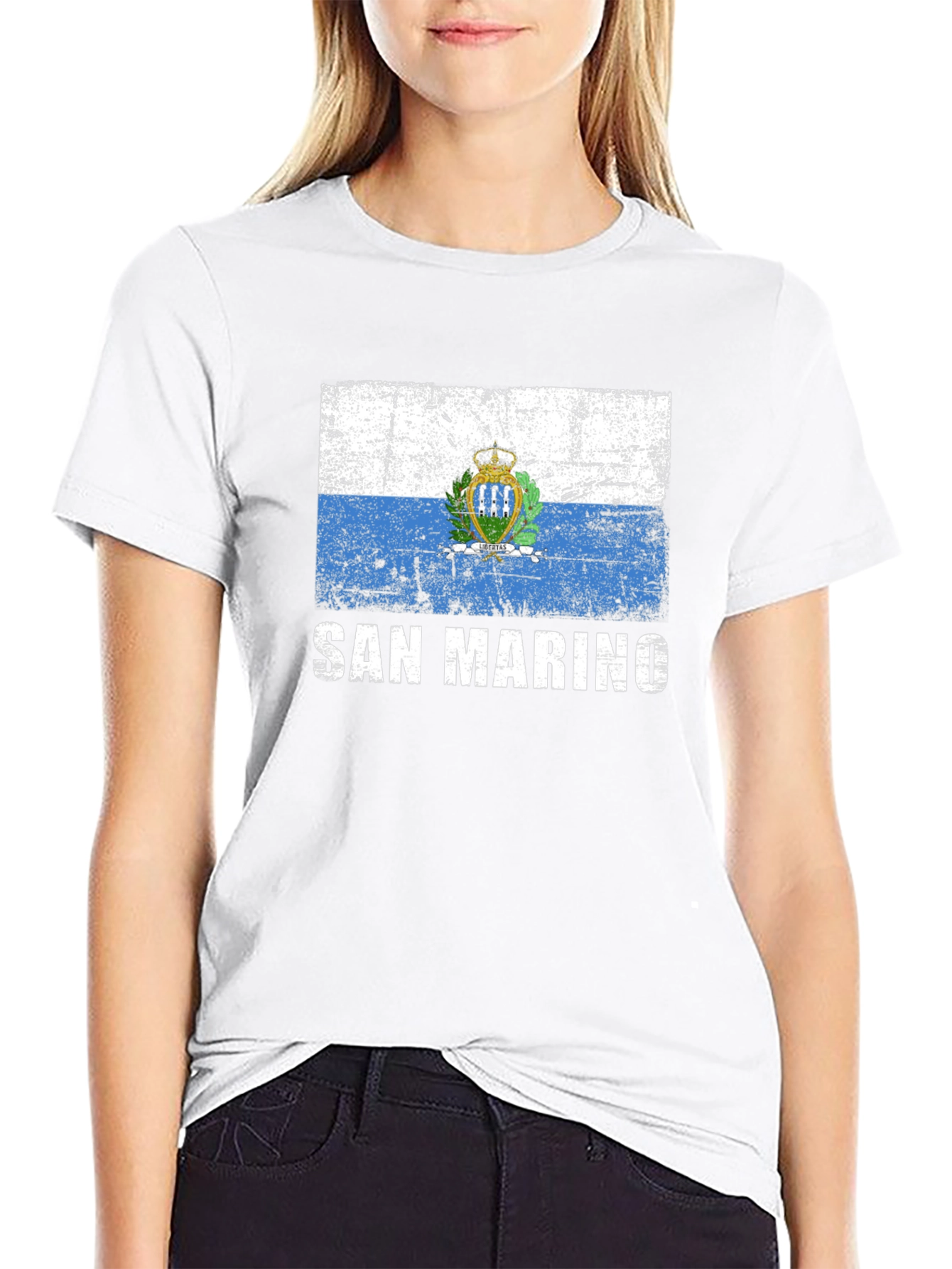 San Marino Flag Graphic T-Shirt