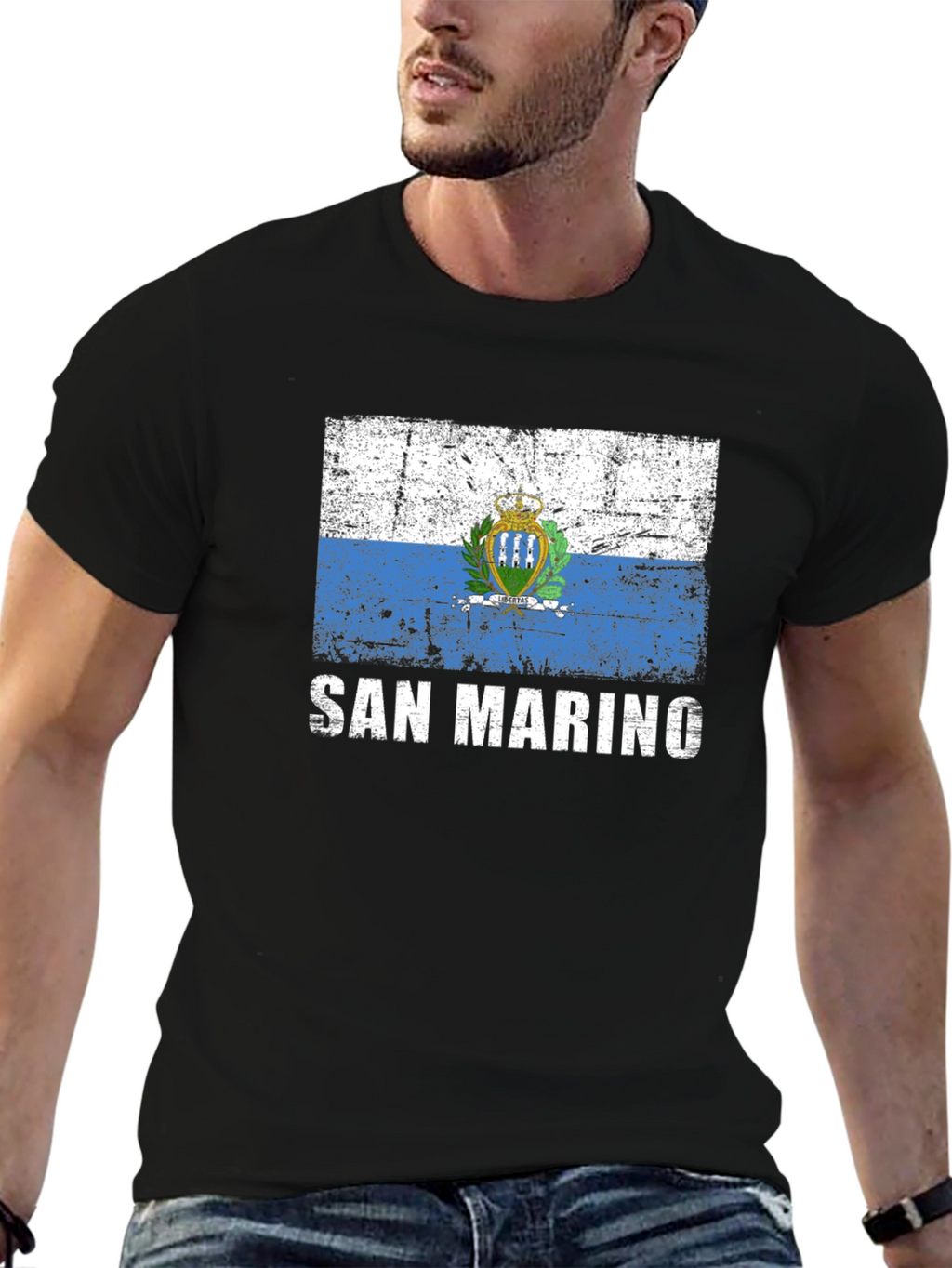 San Marino Flag Graphic T-Shirt