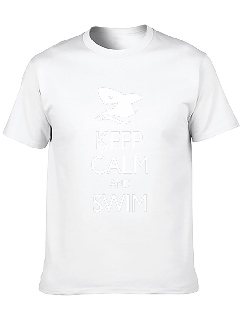 Keep Calm & Swim Black Graphic Tee
