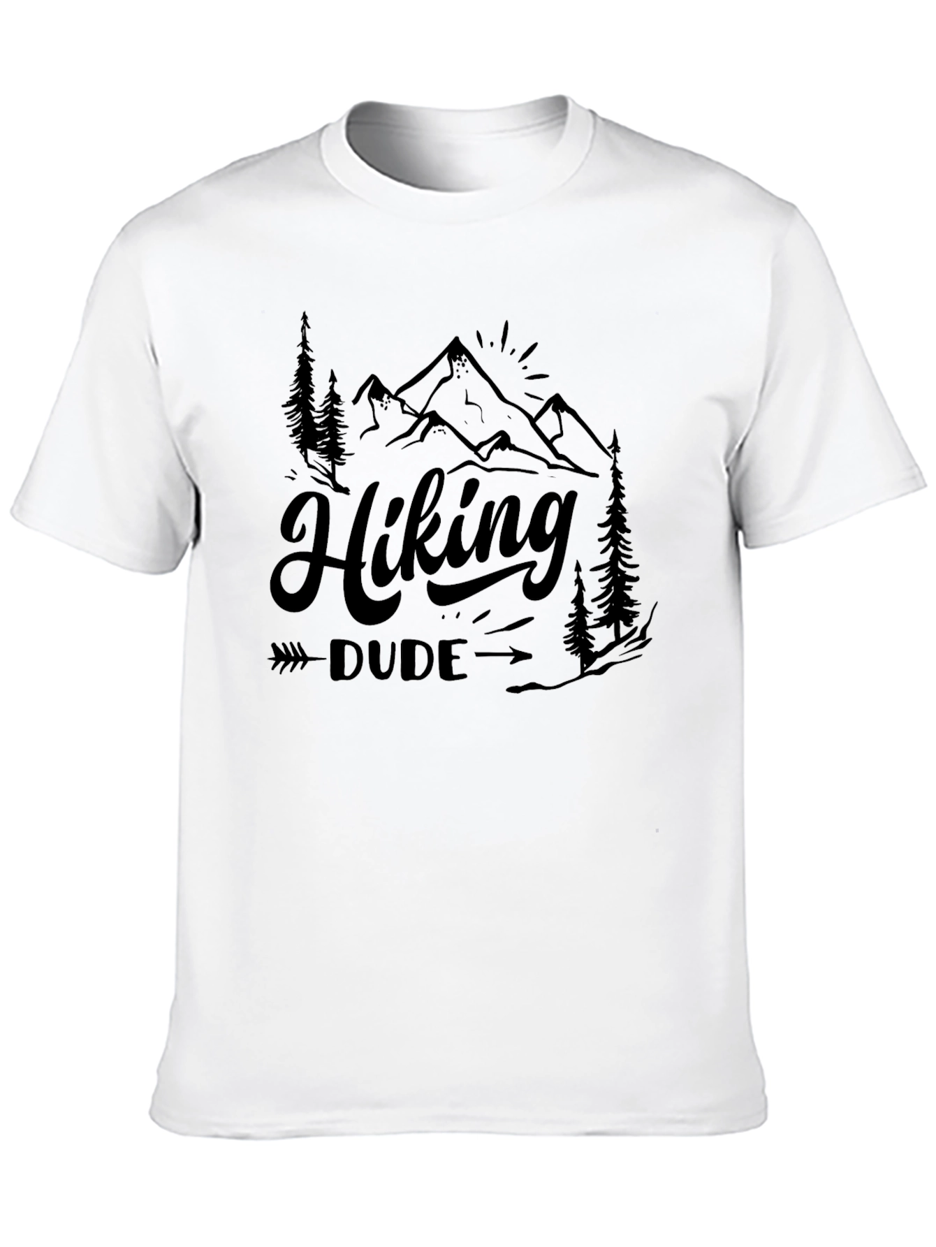 Hiking Dude Graphic Tee - Nature Adventure Shirt