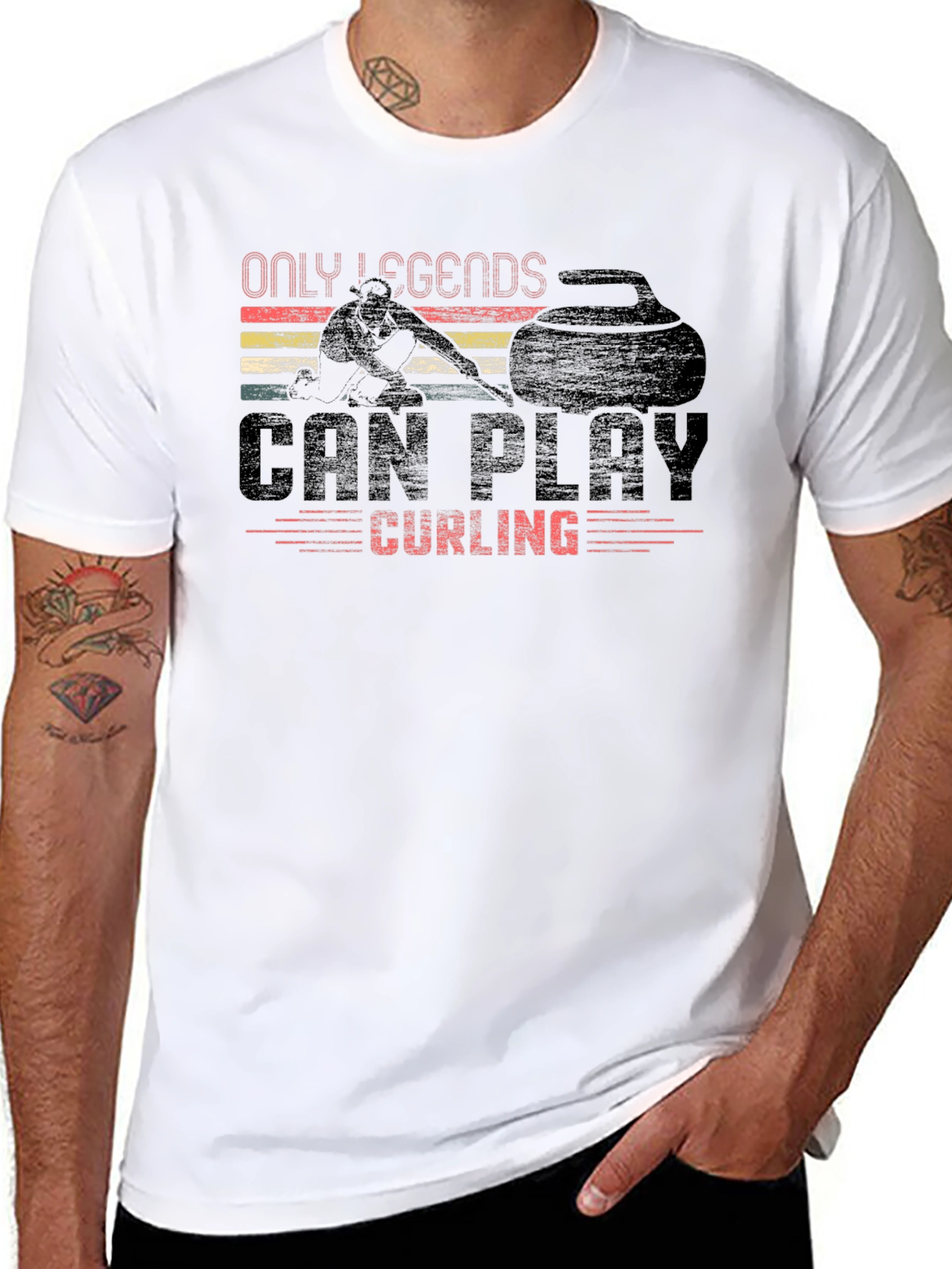 Only Legends Can Play Curling T-Shirt