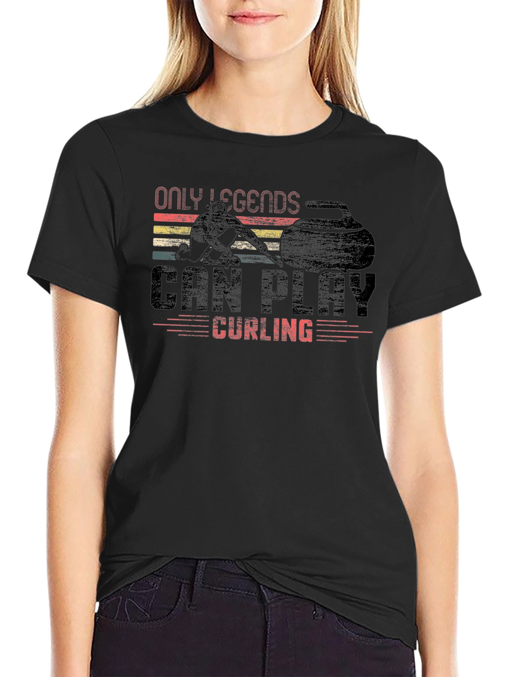 Only Legends Can Play Curling T-Shirt