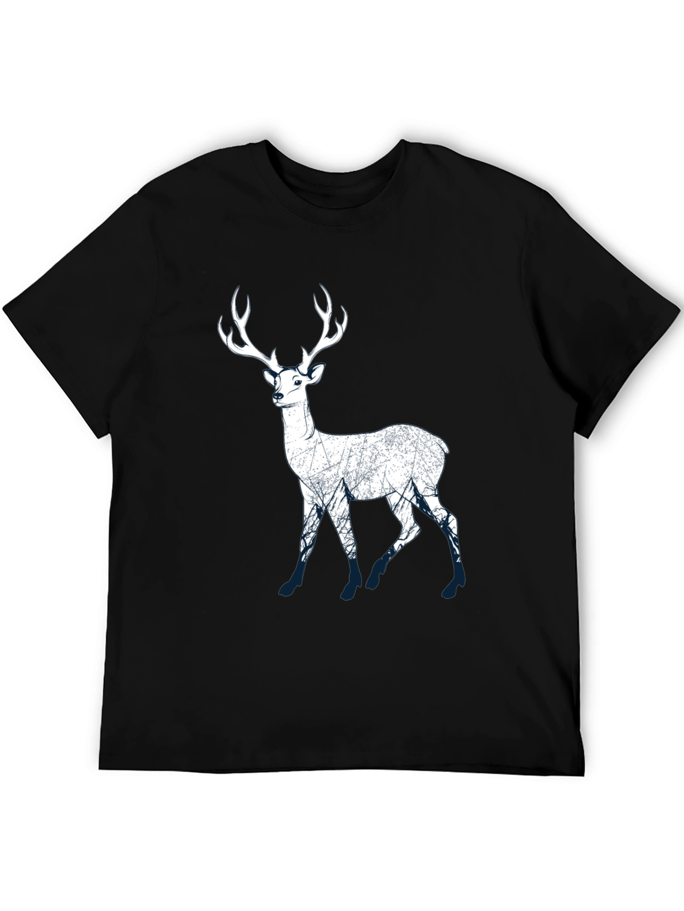 Deer Graphic Print Mens T-Shirt