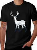 Deer Graphic Print Mens T-Shirt